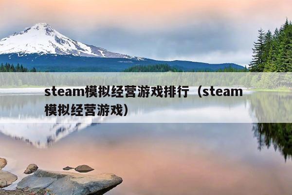 steam模拟经营游戏排行（steam 模拟经营游戏）