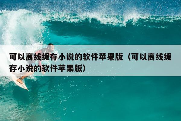 可以离线缓存小说的软件苹果版（可以离线缓存小说的软件苹果版）