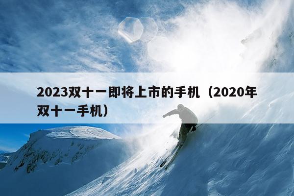 2023双十一即将上市的手机（2020年双十一手机）