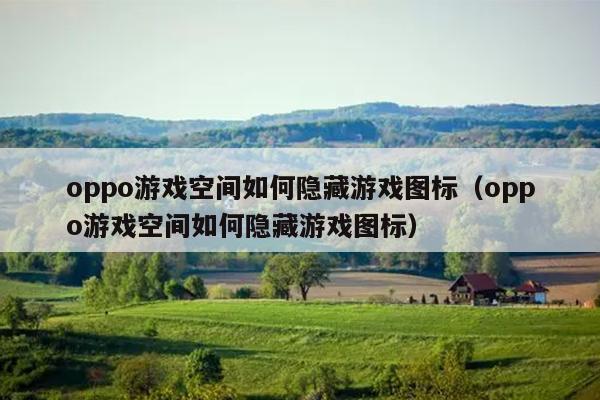 oppo游戏空间如何隐藏游戏图标（oppo游戏空间如何隐藏游戏图标）