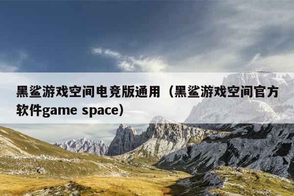 黑鲨游戏空间电竞版通用（黑鲨游戏空间官方软件game space）