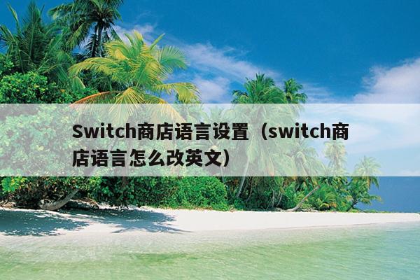 Switch商店语言设置（switch商店语言怎么改英文）