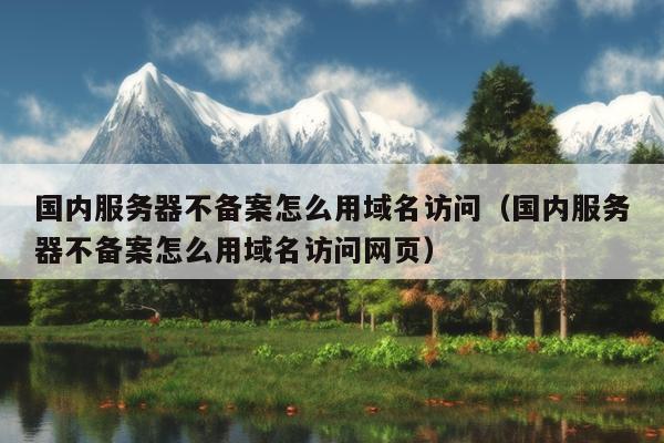 国内服务器不备案怎么用域名访问（国内服务器不备案怎么用域名访问网页）