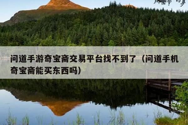 问道手游奇宝斋交易平台找不到了（问道手机奇宝斋能买东西吗）