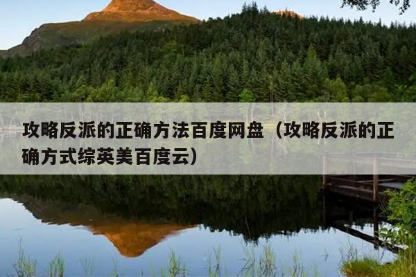 攻略反派的正确方法百度网盘（攻略反派的正确方式综英美百度云）