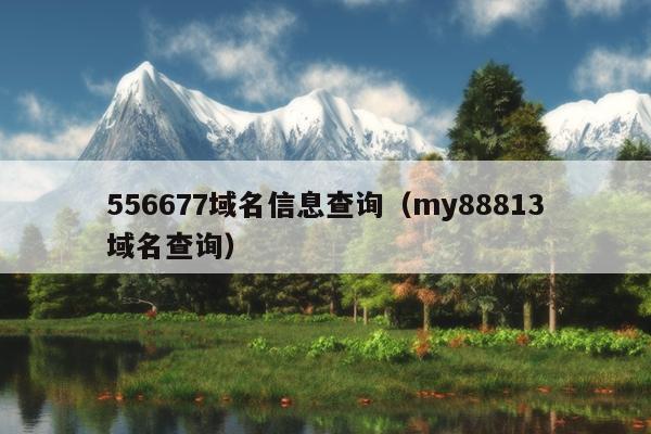 556677域名信息查询（my88813域名查询）