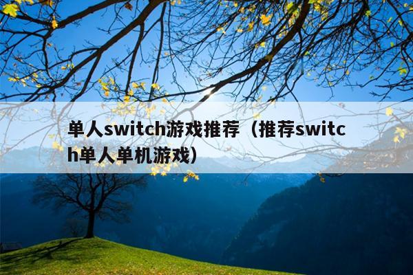 单人switch游戏推荐（推荐switch单人单机游戏）