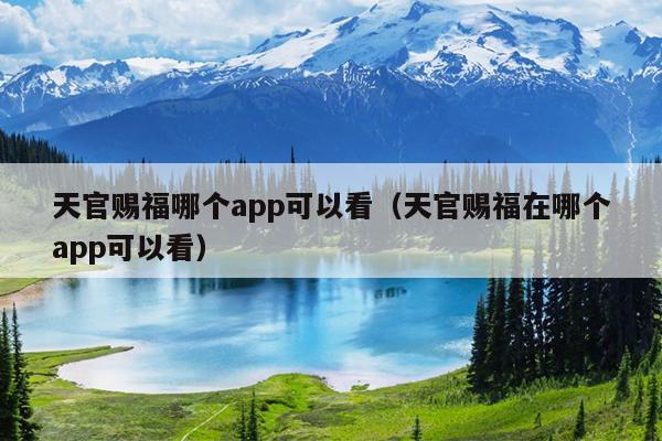 天官赐福哪个app可以看（天官赐福在哪个app可以看）