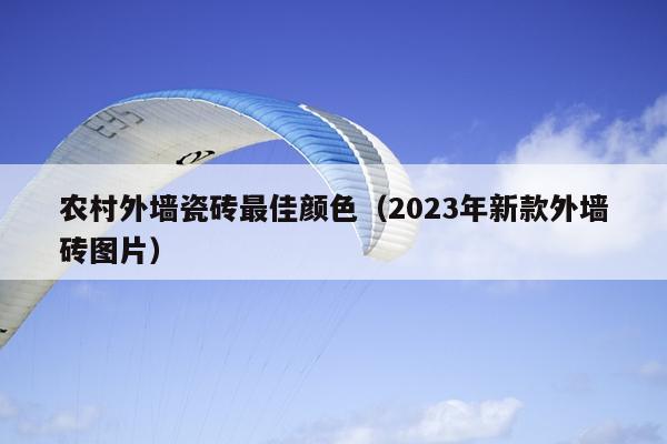 农村外墙瓷砖最佳颜色（2023年新款外墙砖图片）