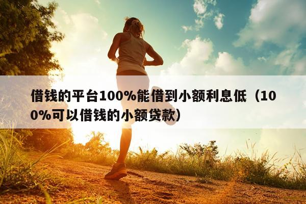 借钱的平台100%能借到小额利息低（100%可以借钱的小额贷款）