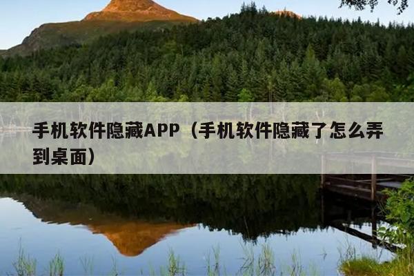 手机软件隐藏APP（手机软件隐藏了怎么弄到桌面）