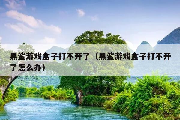 黑鲨游戏盒子打不开了（黑鲨游戏盒子打不开了怎么办）