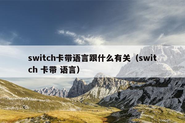 switch卡带语言跟什么有关（switch 卡带 语言）