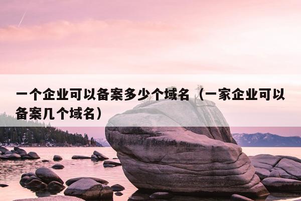 一个企业可以备案多少个域名（一家企业可以备案几个域名）