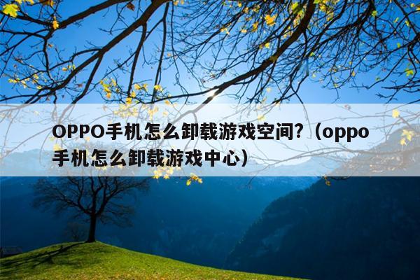 OPPO手机怎么卸载游戏空间?（oppo手机怎么卸载游戏中心）