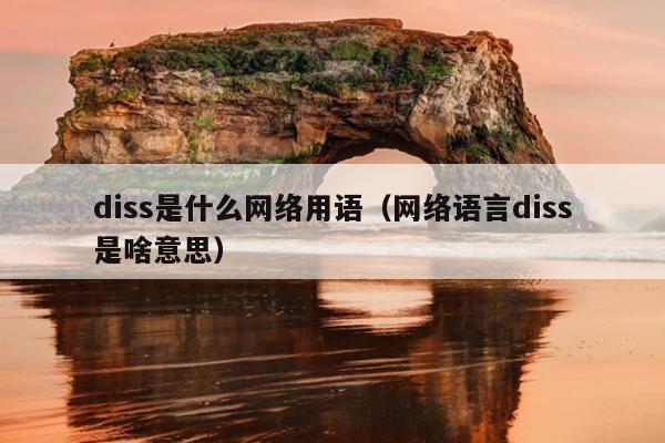 diss是什么网络用语（网络语言diss是啥意思）