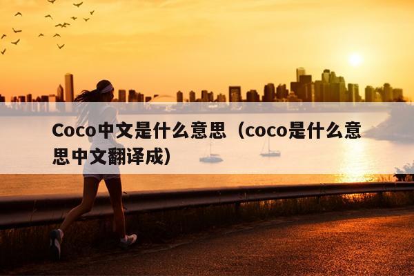 Coco中文是什么意思（coco是什么意思中文翻译成）