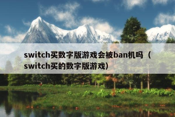 switch买数字版游戏会被ban机吗（switch买的数字版游戏）