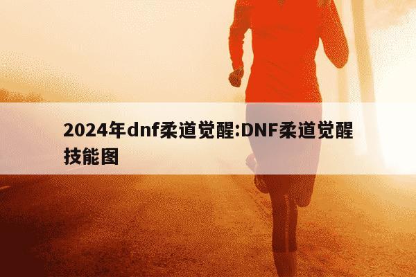 2024年dnf柔道觉醒:DNF柔道觉醒技能图