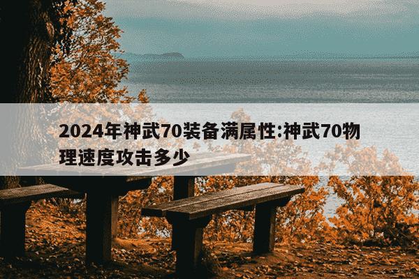 2024年神武70装备满属性:神武70物理速度攻击多少