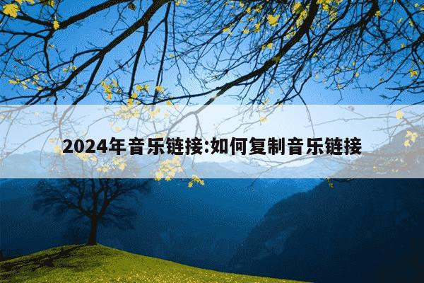 2024年音乐链接:如何复制音乐链接