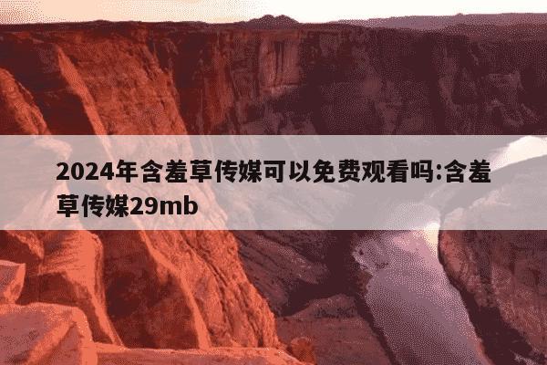 2024年含羞草传媒可以免费观看吗:含羞草传媒29mb