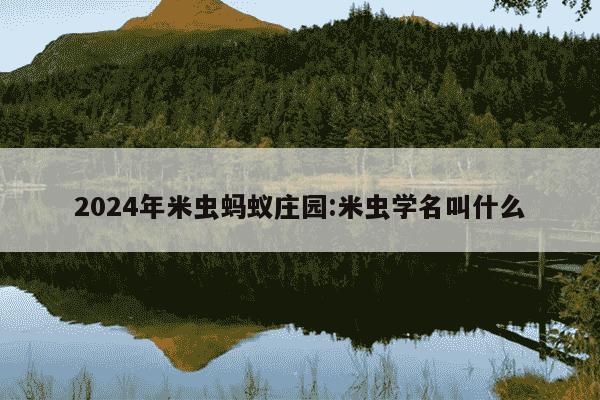 2024年米虫蚂蚁庄园:米虫学名叫什么