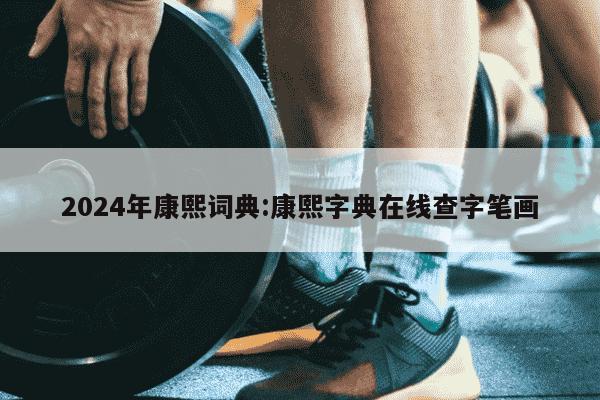 2024年康熙词典:康熙字典在线查字笔画