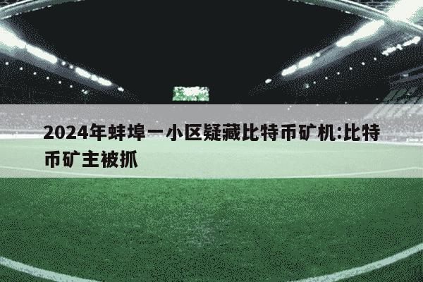 2024年蚌埠一小区疑藏比特币矿机:比特币矿主被抓