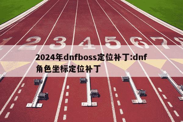 2024年dnfboss定位补丁:dnf角色坐标定位补丁