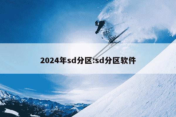 2024年sd分区:sd分区软件