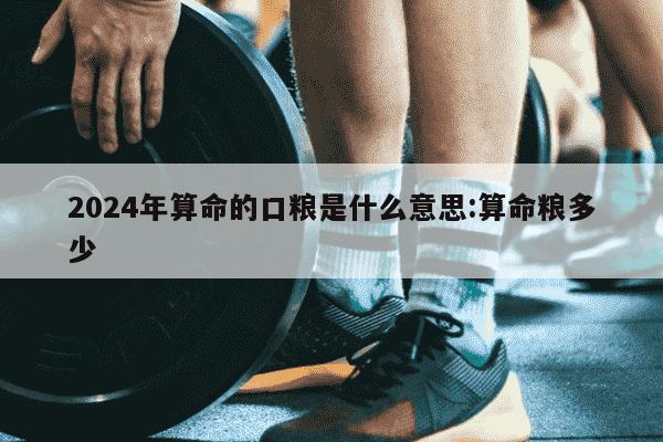 2024年算命的口粮是什么意思:算命粮多少