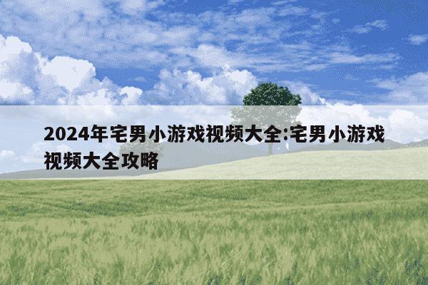 2024年宅男小游戏视频大全:宅男小游戏视频大全攻略