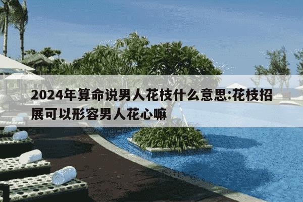 2024年算命说男人花枝什么意思:花枝招展可以形容男人花心嘛