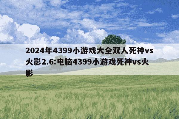 2024年4399小游戏大全双人死神vs火影2.6:电脑4399小游戏死神vs火影