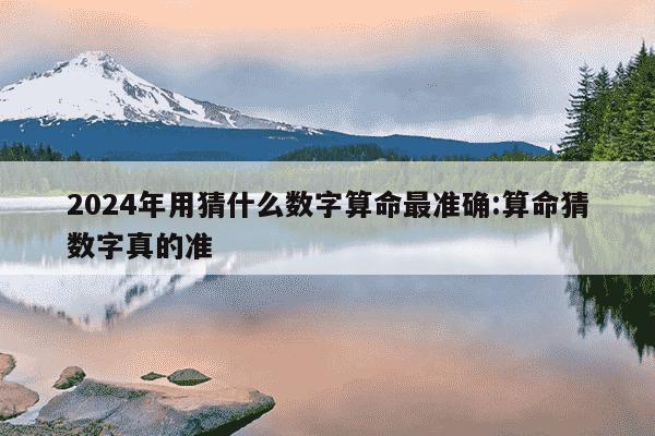 2024年用猜什么数字算命最准确:算命猜数字真的准