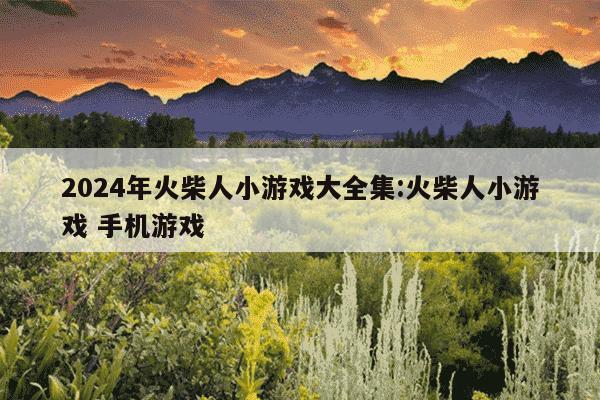 2024年火柴人小游戏大全集:火柴人小游戏 手机游戏