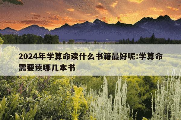 2024年学算命读什么书籍最好呢:学算命需要读哪几本书