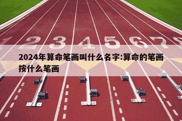 2024年算命笔画叫什么名字:算命的笔画按什么笔画