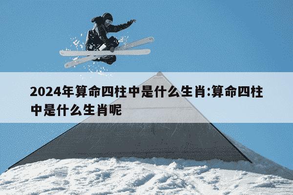 2024年算命四柱中是什么生肖:算命四柱中是什么生肖呢