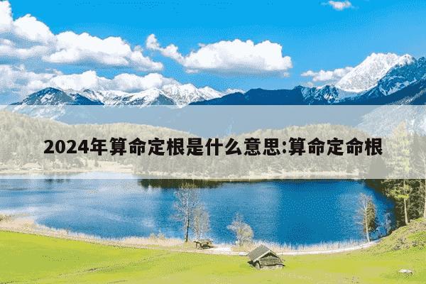 2024年算命定根是什么意思:算命定命根