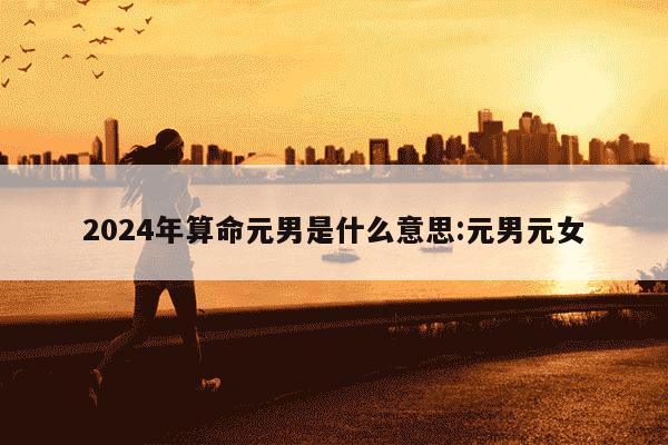 2024年算命元男是什么意思:元男元女